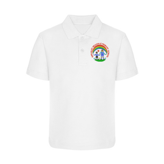 Greasley Beauvale Primary School -Polo Shirt - White - Sky