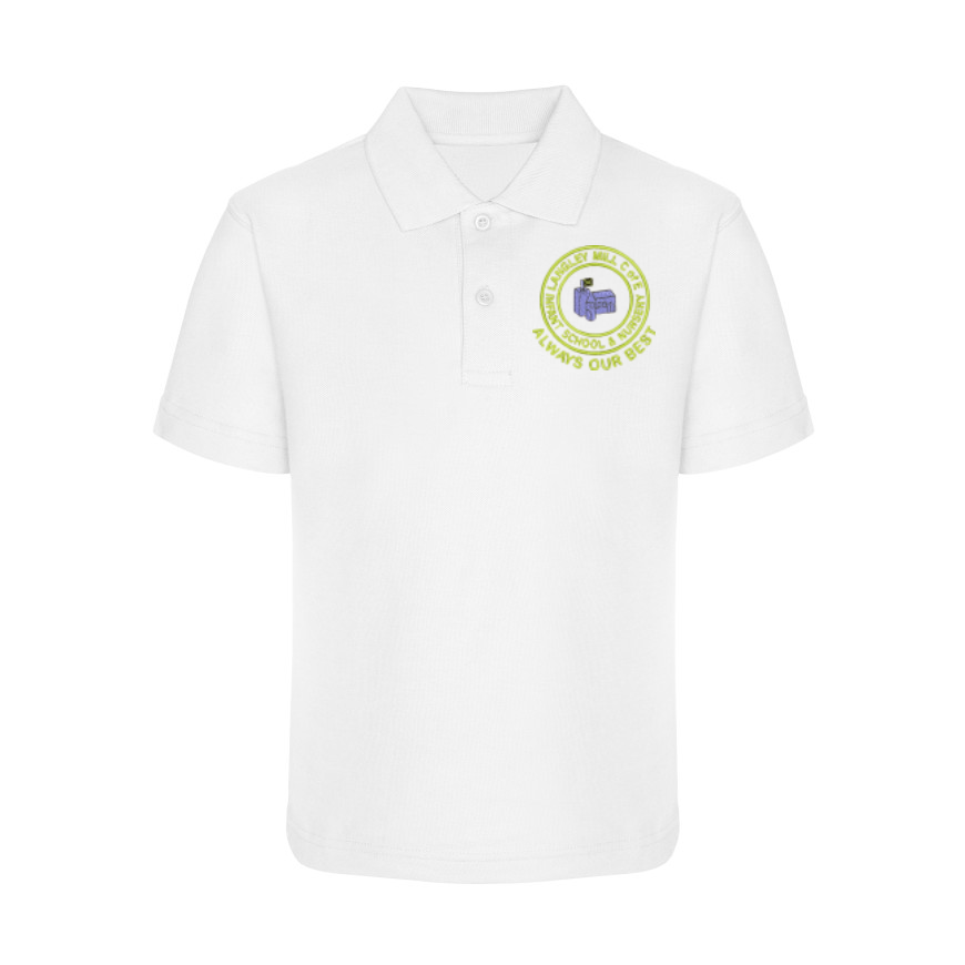 Langley Mill C of E Infant School & Nursery -Polo Shirt  -  White