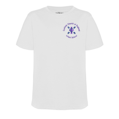 Corfield Church of England Primary School - T-Shirt - -White-Yellow
