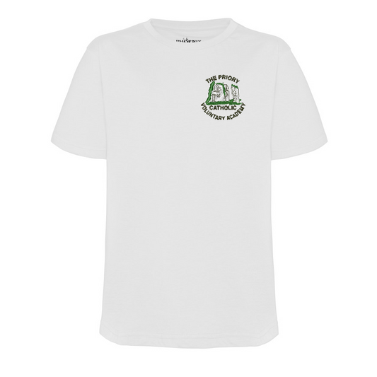 Priory Catholic Voluntary Academy -T-Shirt  -  White