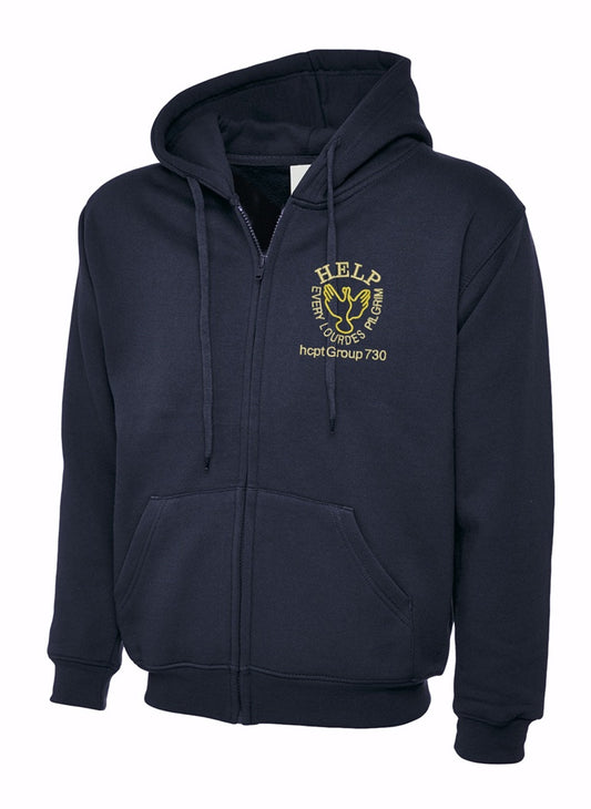 Adults Classic Full Zip Hooded Sweatshirt with logo