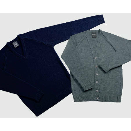 Navy V-Neck Knitted Jumper - Royal School for the Deaf Derby