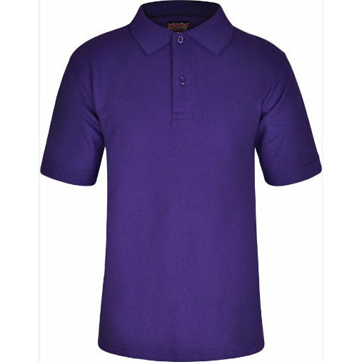Polo Shirt - Age 2 - 12 - Plain - Purple