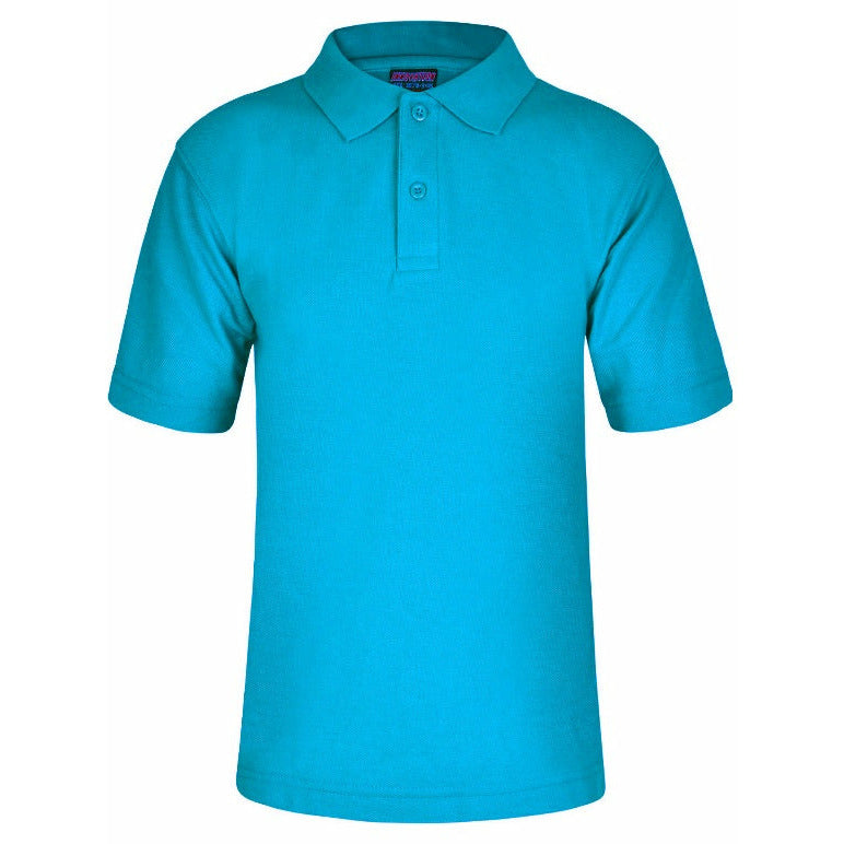 Polo Shirt - Age 2 - 12 - Plain - Sky Blue
