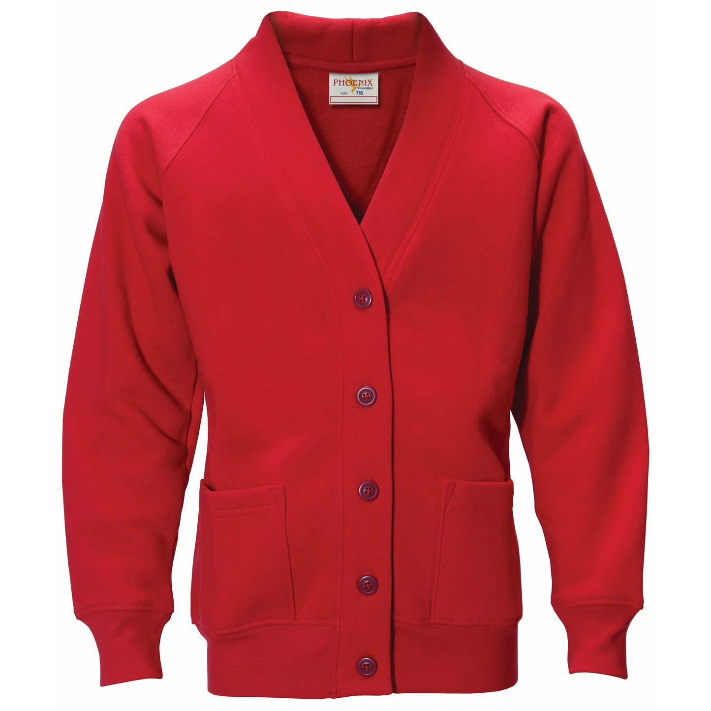 new-sweatshirt-cardigan-age-2-11-chaucer-infants-school Red