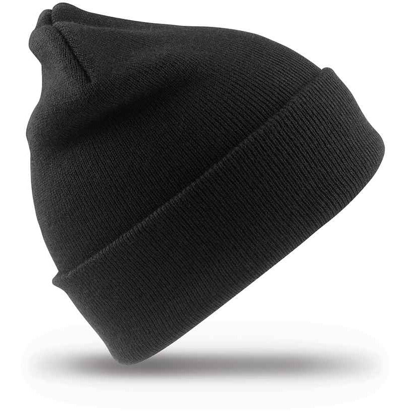 Beanie Hat with School Logo - Black