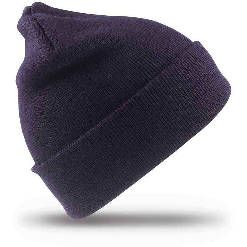 Beanie Hat with School Logo - Navy