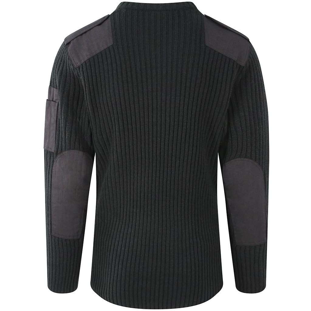 Pro RTX Pro Acrylic Security V Neck Sweater - Black back
