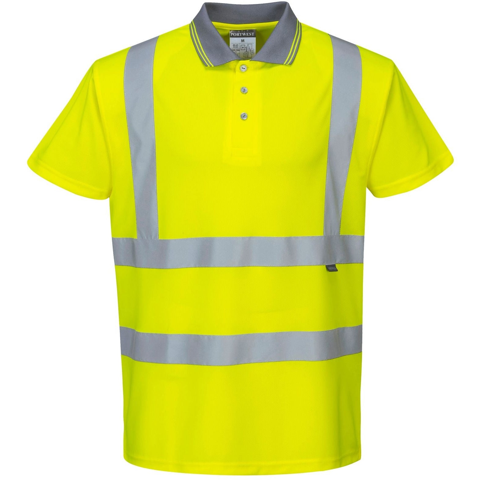 Portwest Hi-Vis Short Sleeved Polo - Yellow