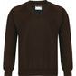 V-Neck Sweatshirt - Age 2 - 11 - Plain - Brown