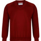 V-Neck Sweatshirt - Age 2 - 11 - Plain - Maroon
