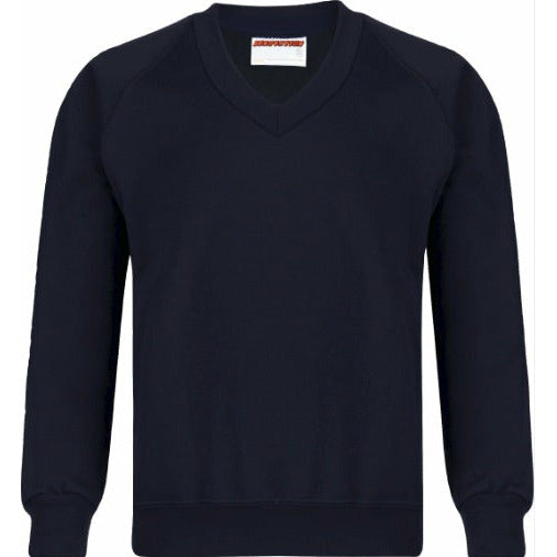 V-Neck Sweatshirt - Age 2 - 11 - Plain - Dark
