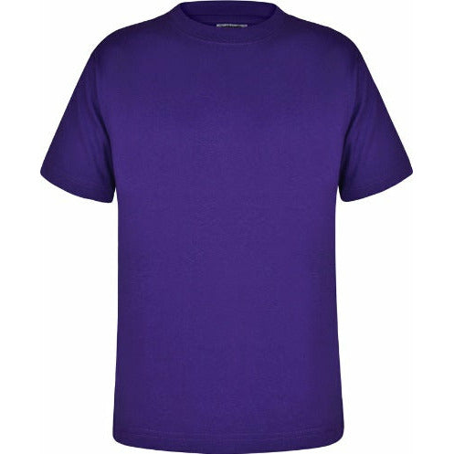 T-Shirt - Age 2- 14 - Plain - Purple