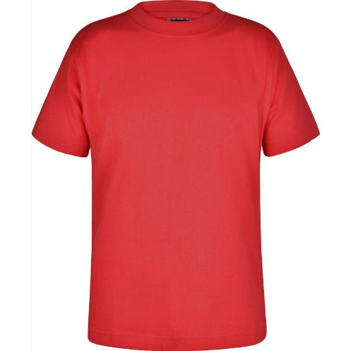 T-Shirt - Age 2- 14 - Plain - Red