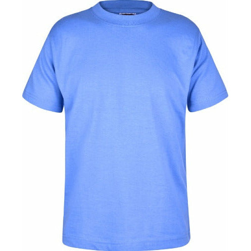 T-Shirt - Age 2- 14 - Plain - Sky Blue