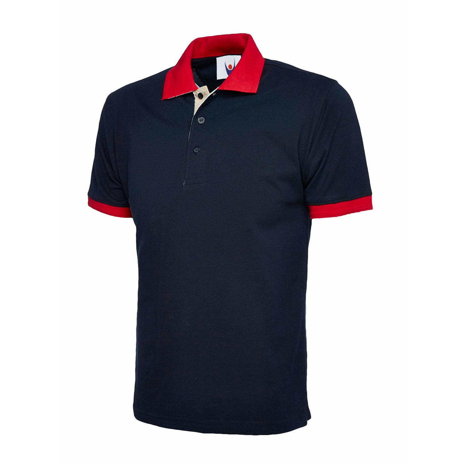 Colour Contrast Polo Shirt Navy