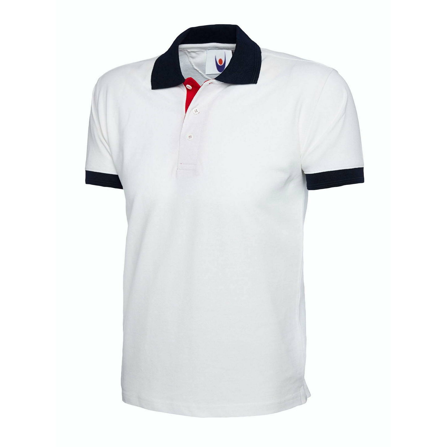Colour Contrast Polo Shirt White
