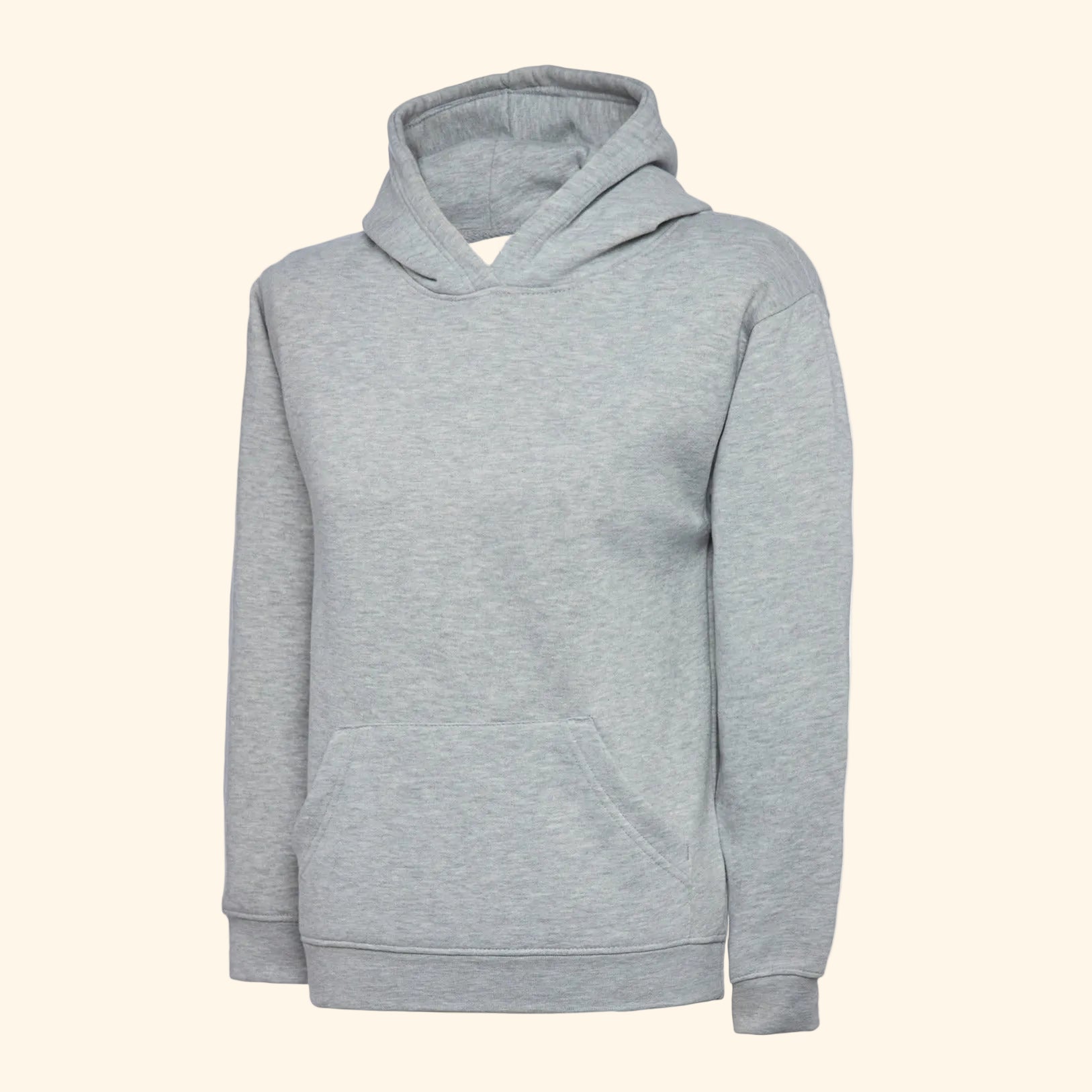 Hoodie - Age 3 - 13 - Plain - Heather Grey