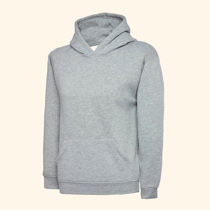 Hoodie - Age 3 - 13 - Plain - Heather Grey
