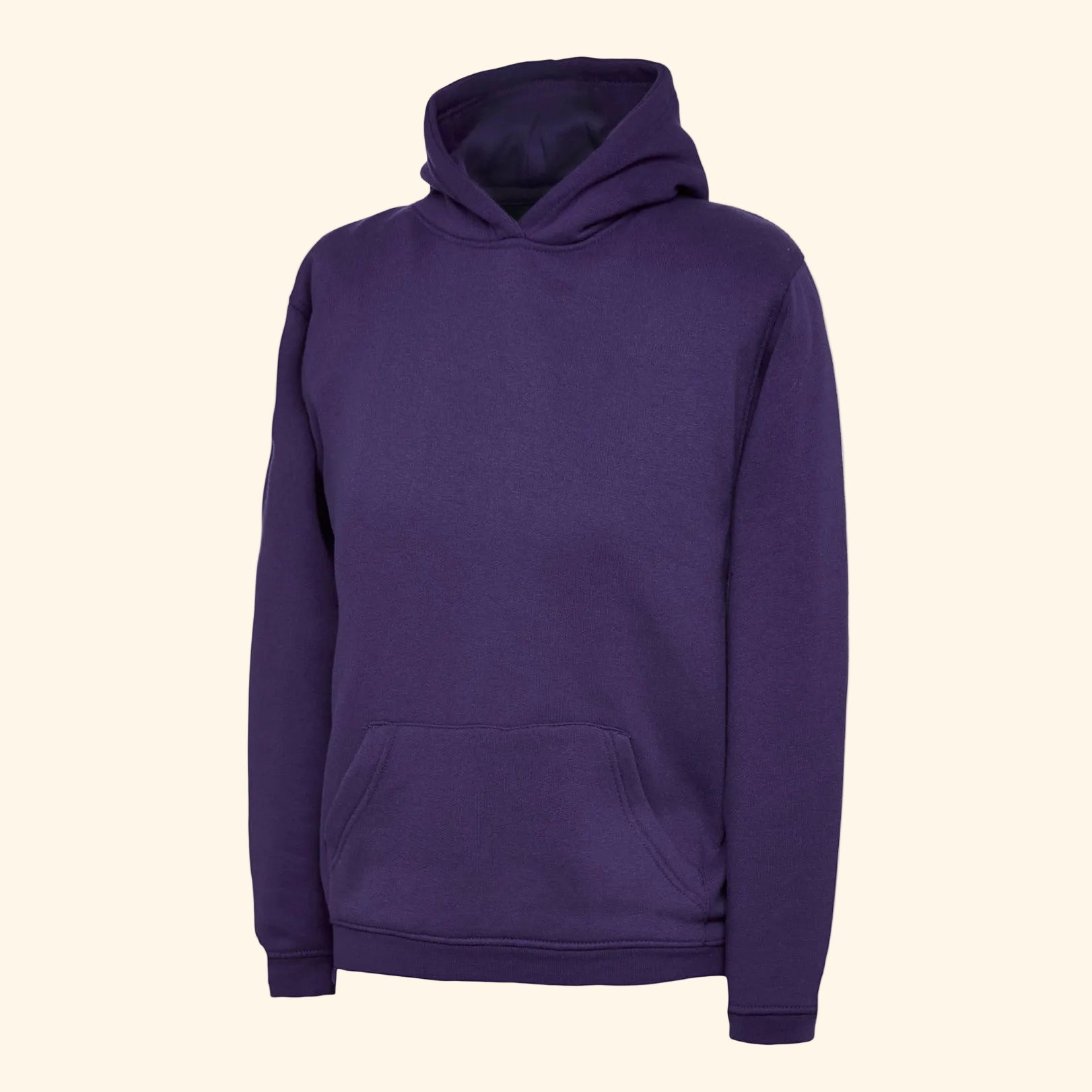 Hoodie - Age 3 - 13 - Plain - Purple