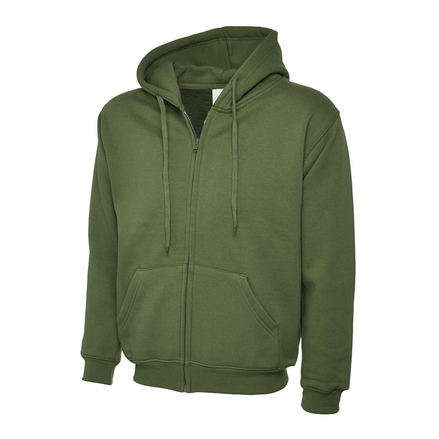 Adults Classic Full Zip Hooded Sweatshirt Olive