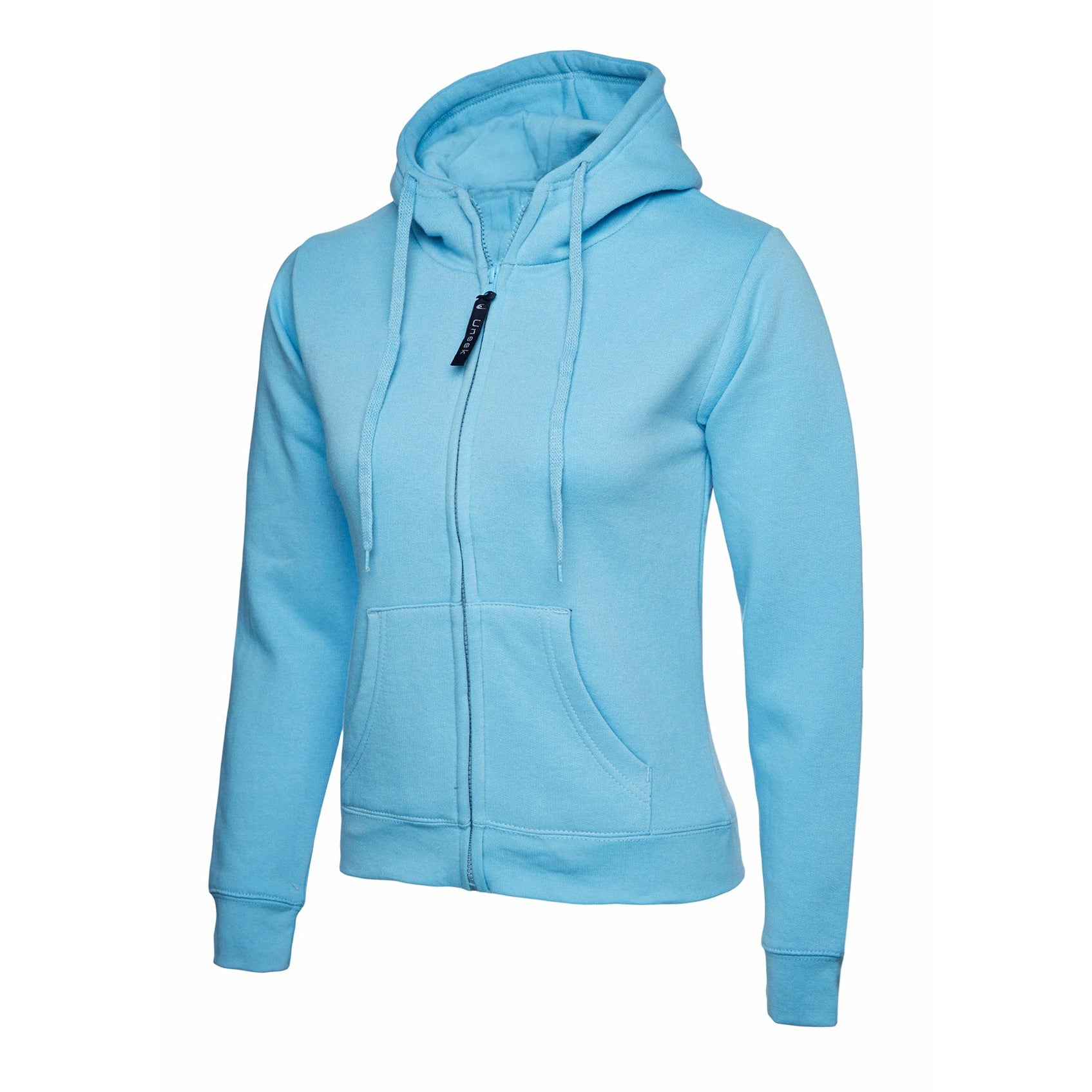 Ladies Classic Full Zip Hooded Sweatshirt Sky blue