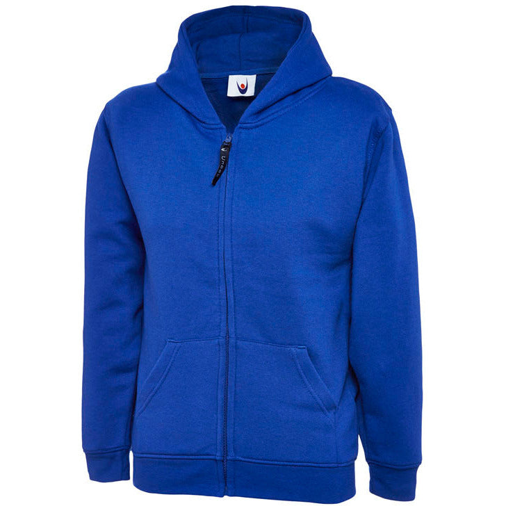 Royal Blue Zip Front Hooded Sweatshirt - Swanwick School and Sports College