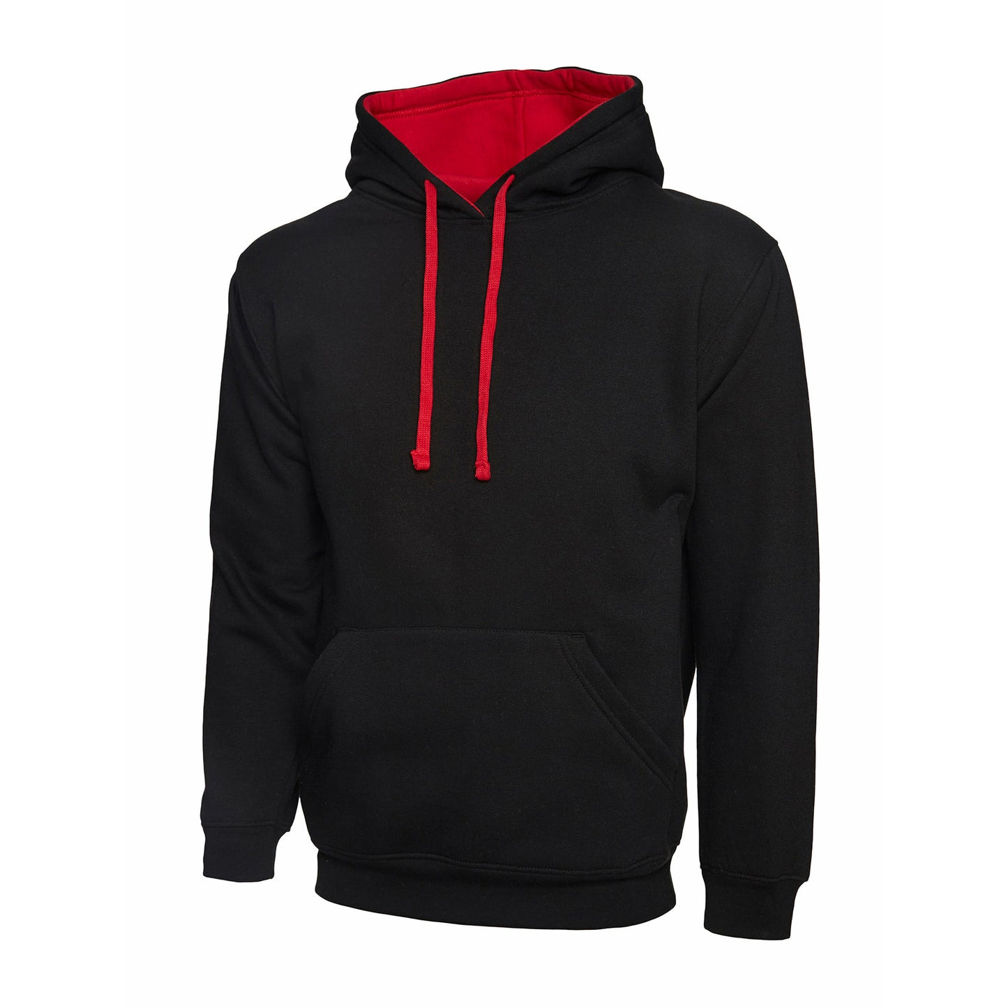Contrast Hooded Sweatshirt Black/Red