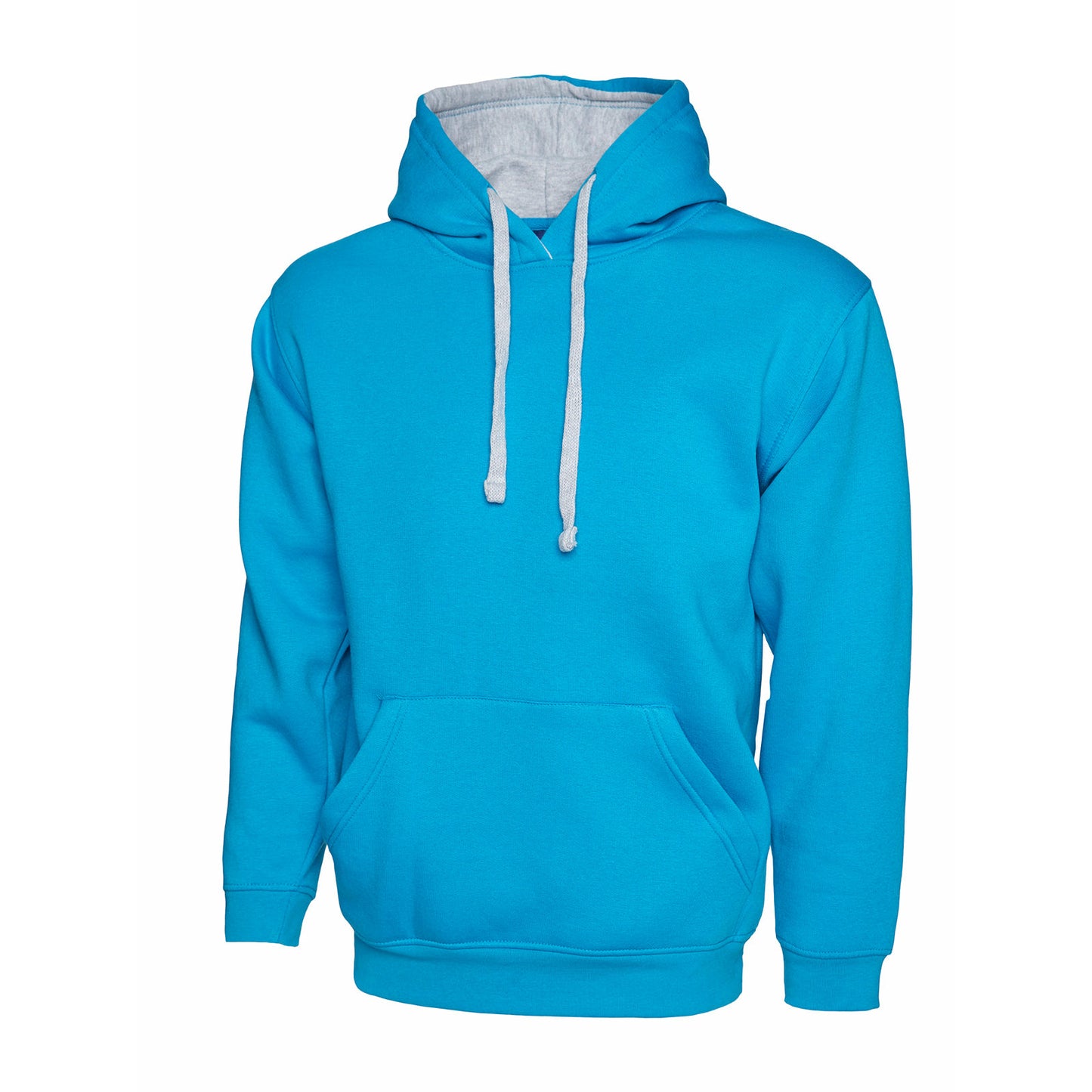 Contrast Hooded Sweatshirt Sky/Heather