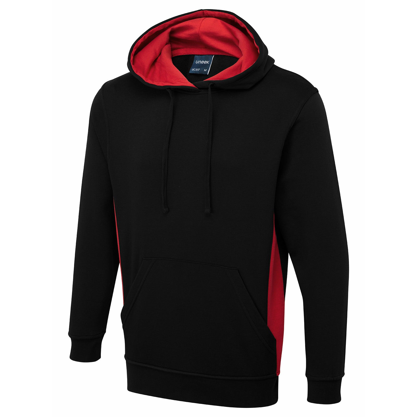 Two tone hooded sweatshirt Black & Red