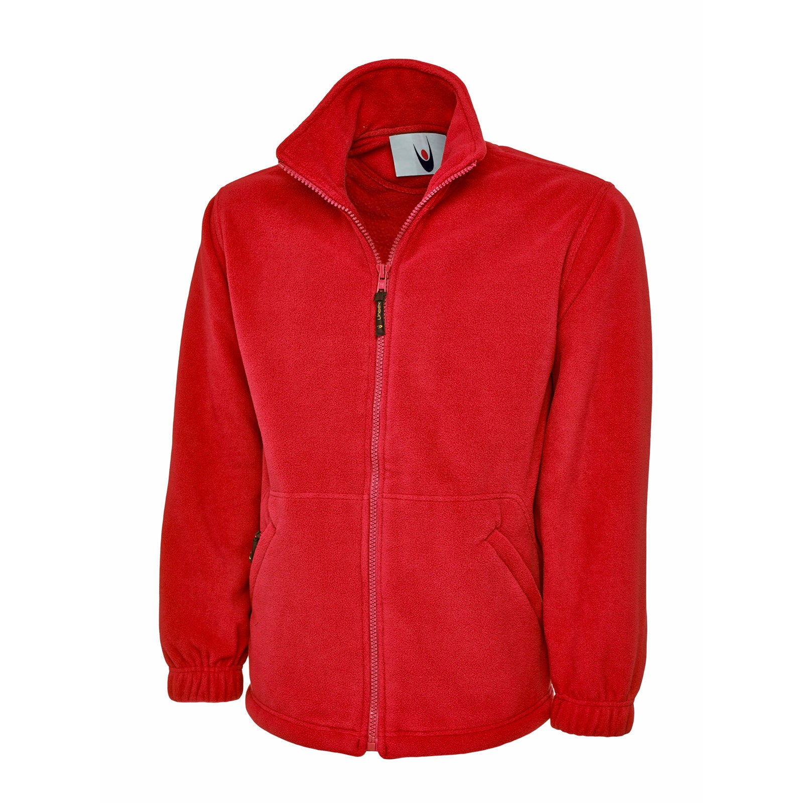 Red microfleece jacket