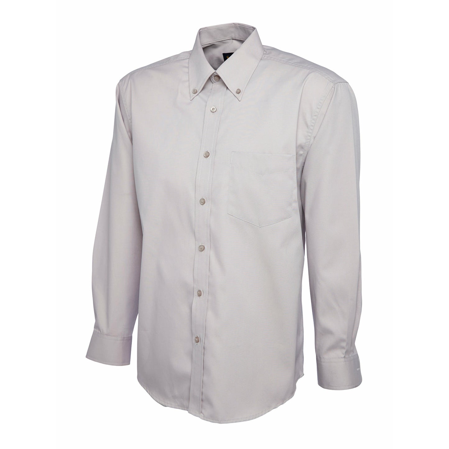 Mens Pinpoint Oxford Full Sleeve Shirt - Solid Grey