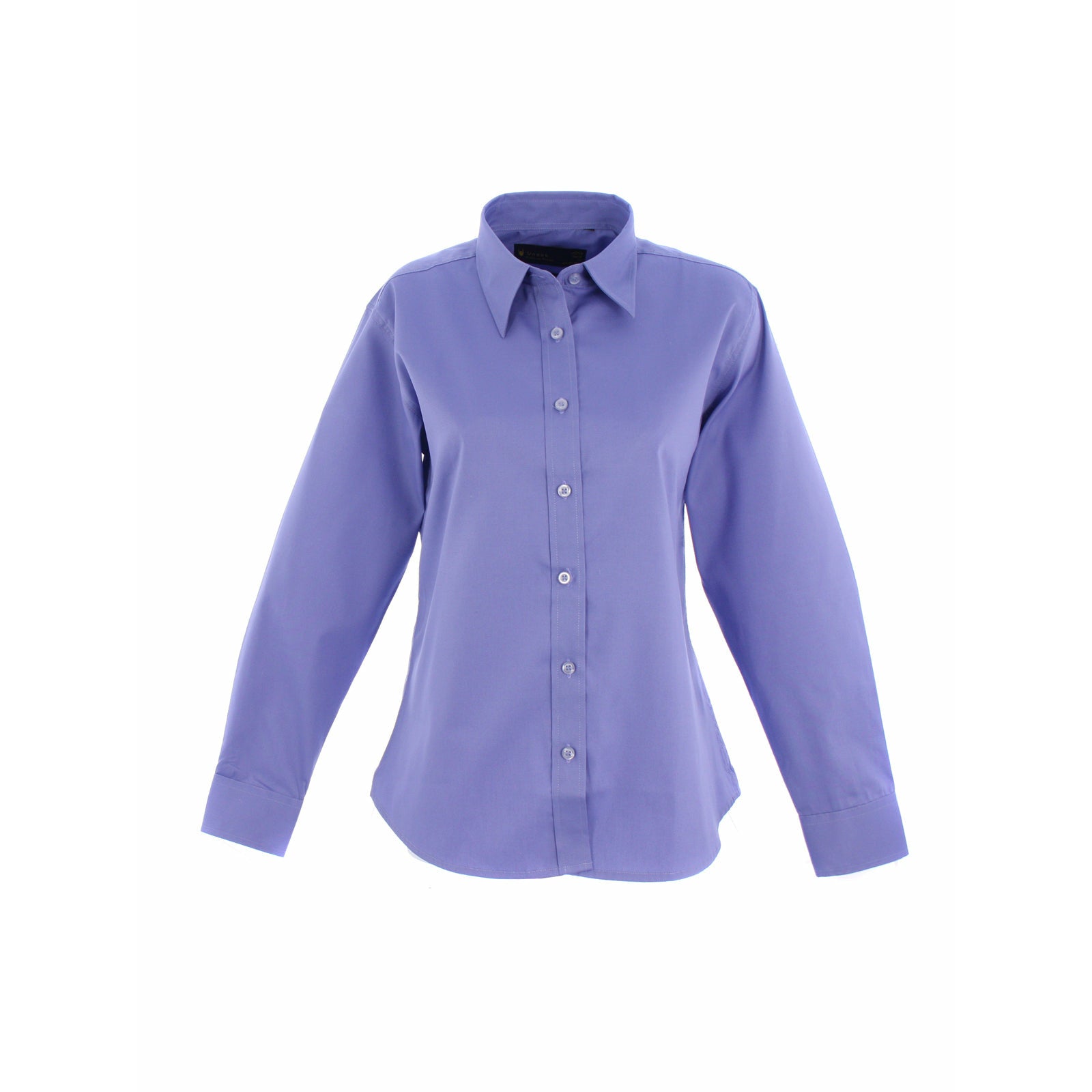 Ladies Pinpoint Oxford Full Sleeve Shirt - Mid Blue
