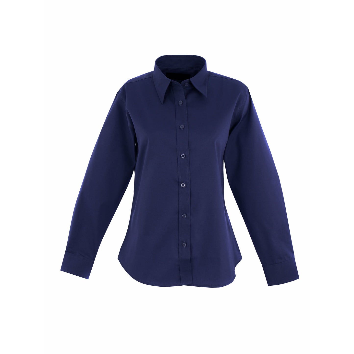 Ladies Pinpoint Oxford Full Sleeve Shirt - Navy