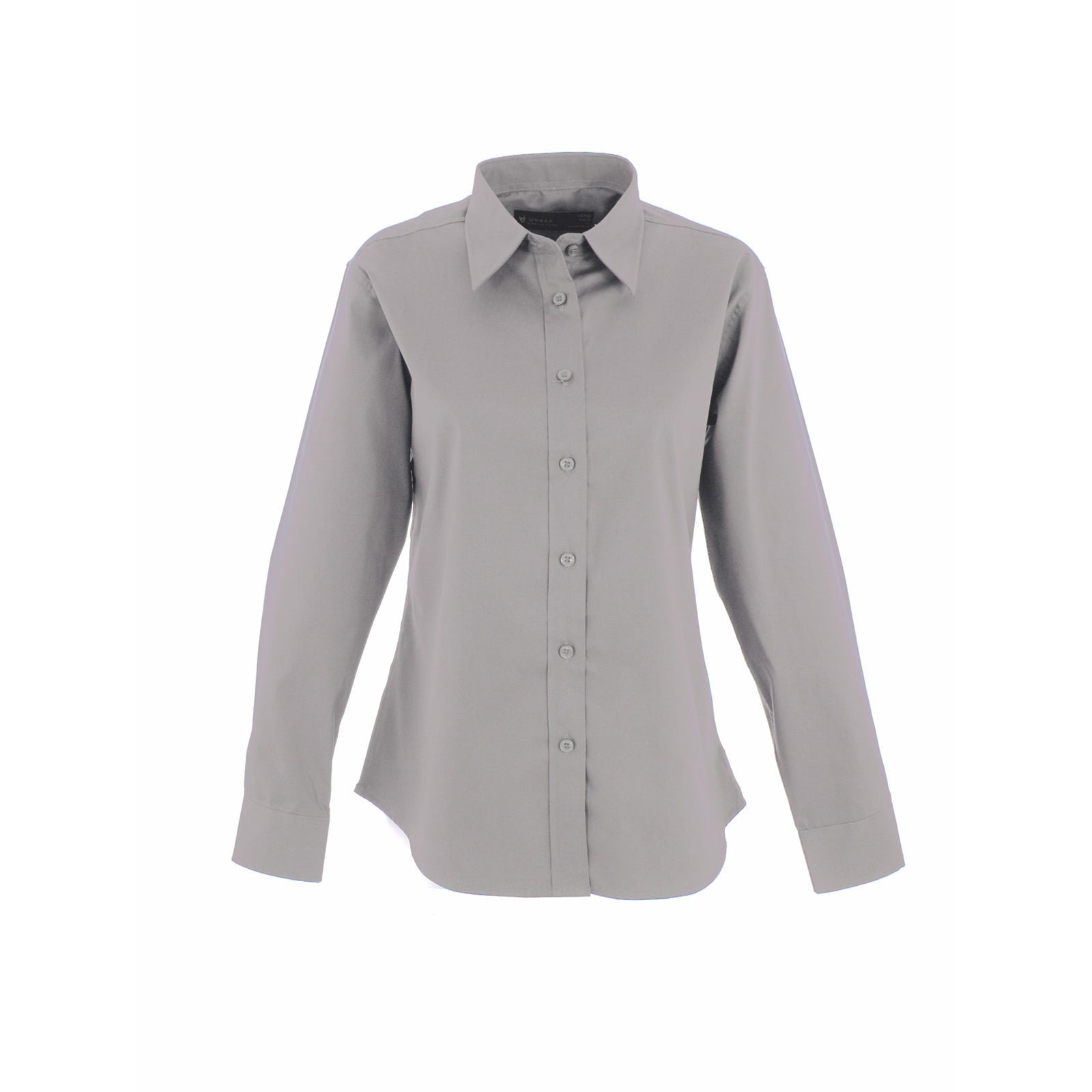 Ladies Pinpoint Oxford Full Sleeve Shirt - Solid Grey