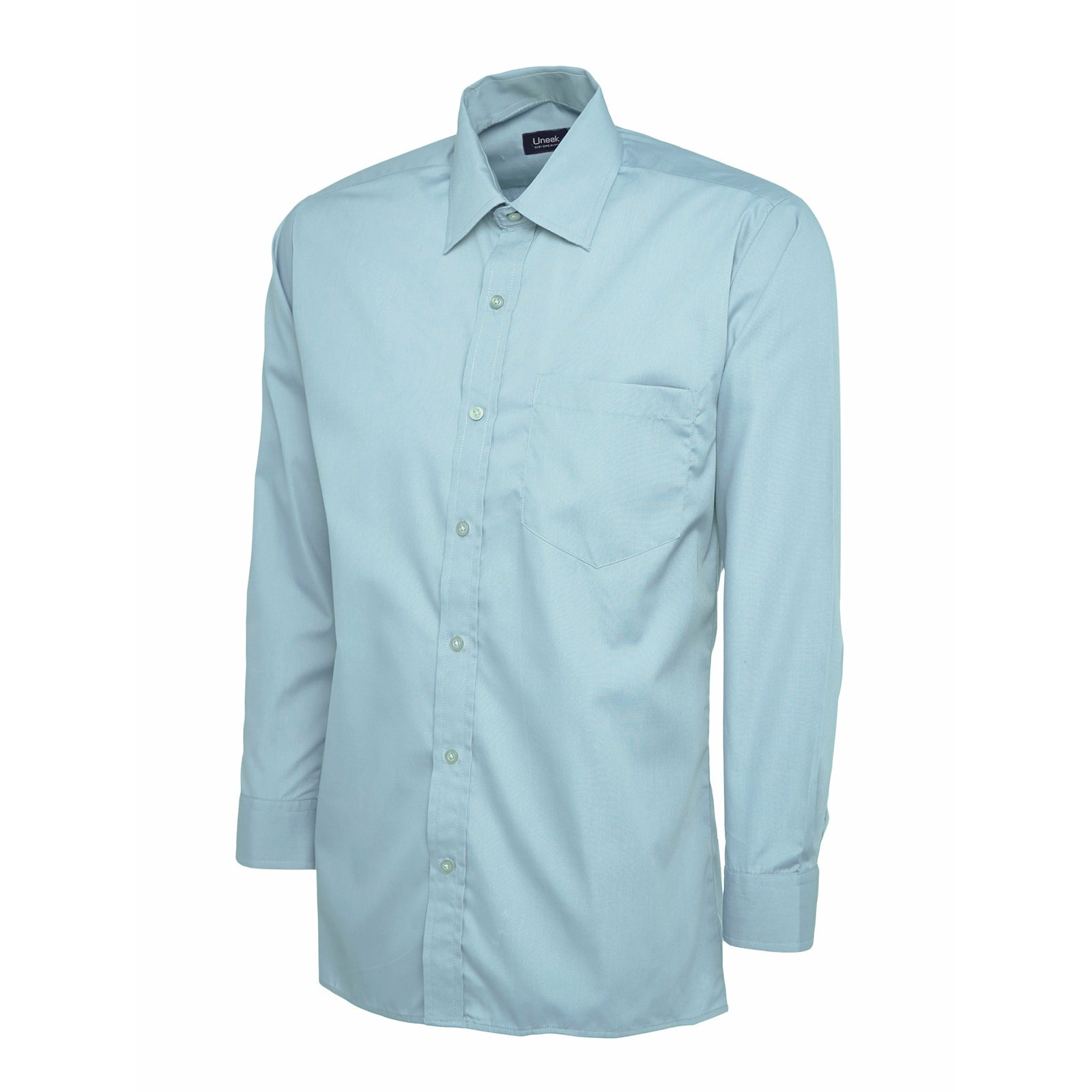 Mens Poplin Full Sleeve Shirt (17 - 19.5) - Light Blue