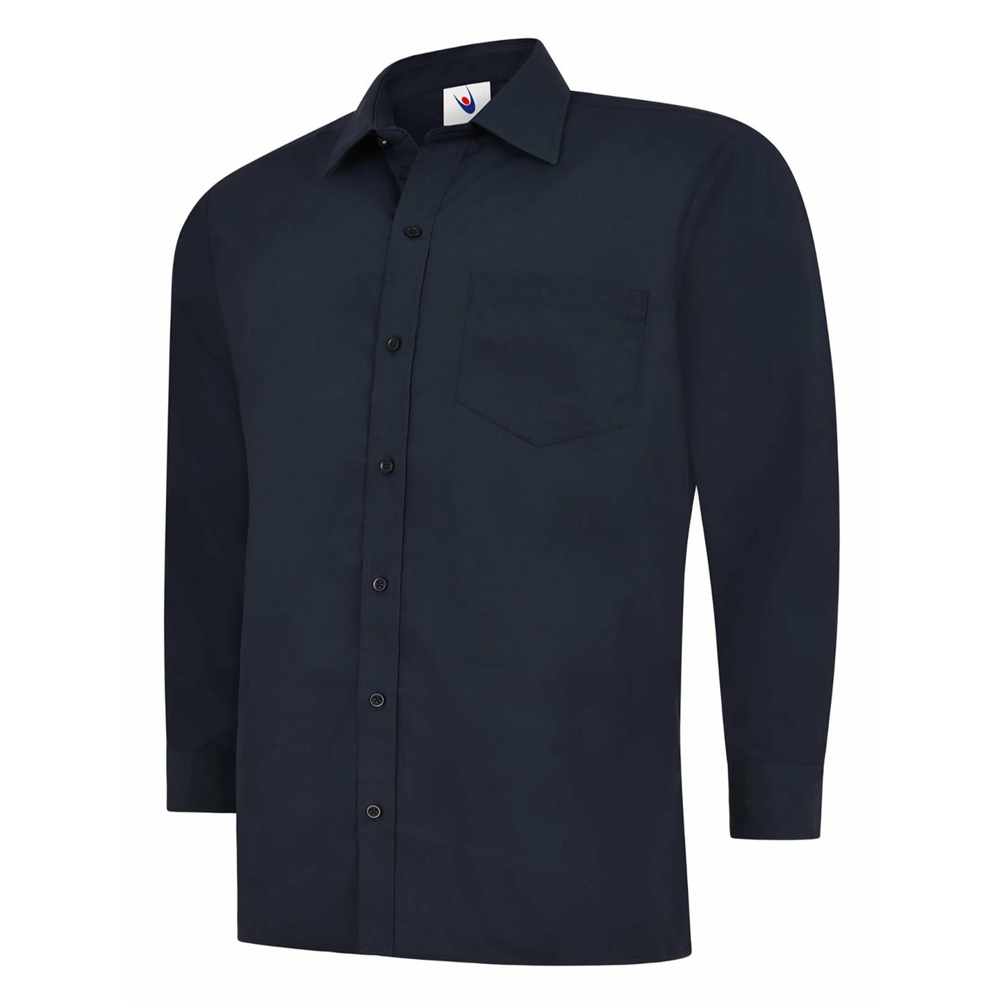 Mens Poplin Full Sleeve Shirt (17 - 19.5) - Navy