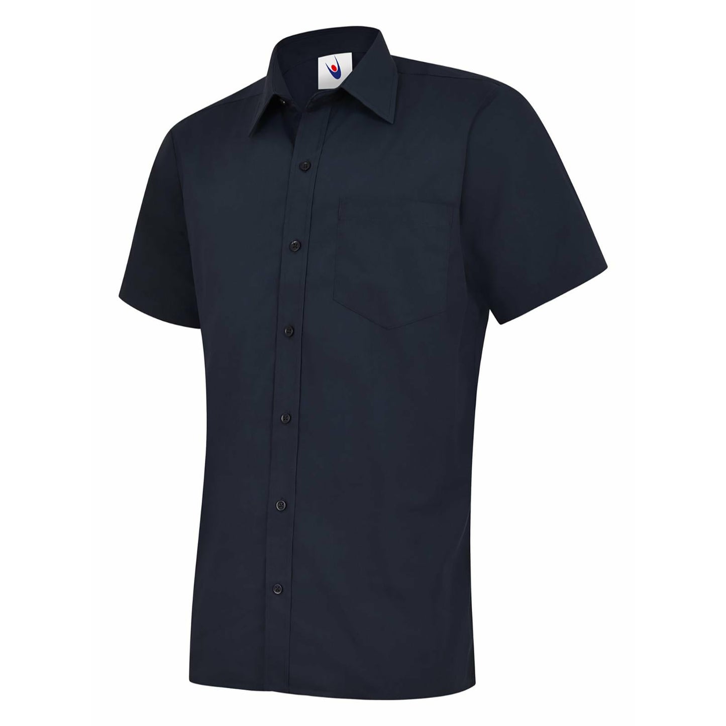 Mens Poplin Half Sleeve Shirt (14.5 - 16.5) - Navy