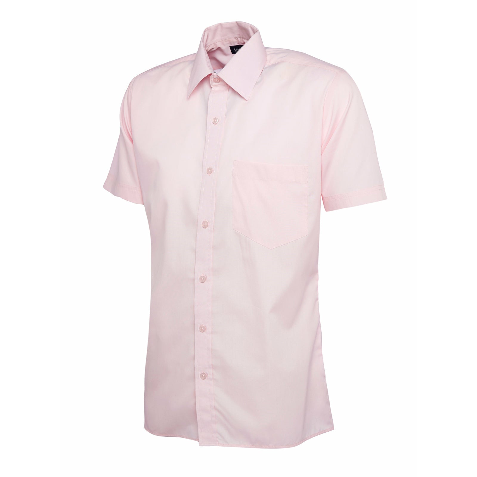 Mens Poplin Half Sleeve Shirt (14.5 - 16.5) - Pink