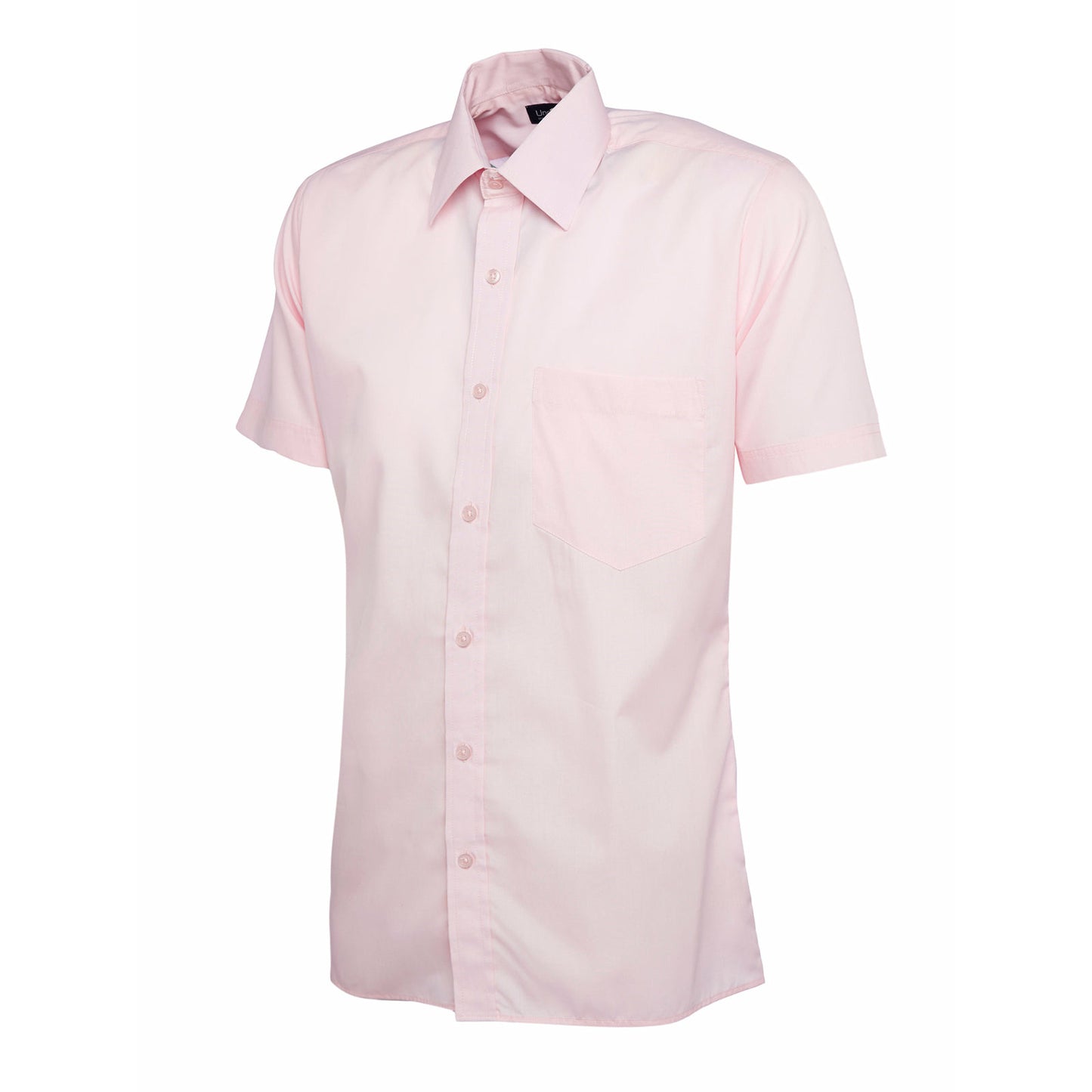 Mens Poplin Half Sleeve Shirt (17 - 19.5) - Pink