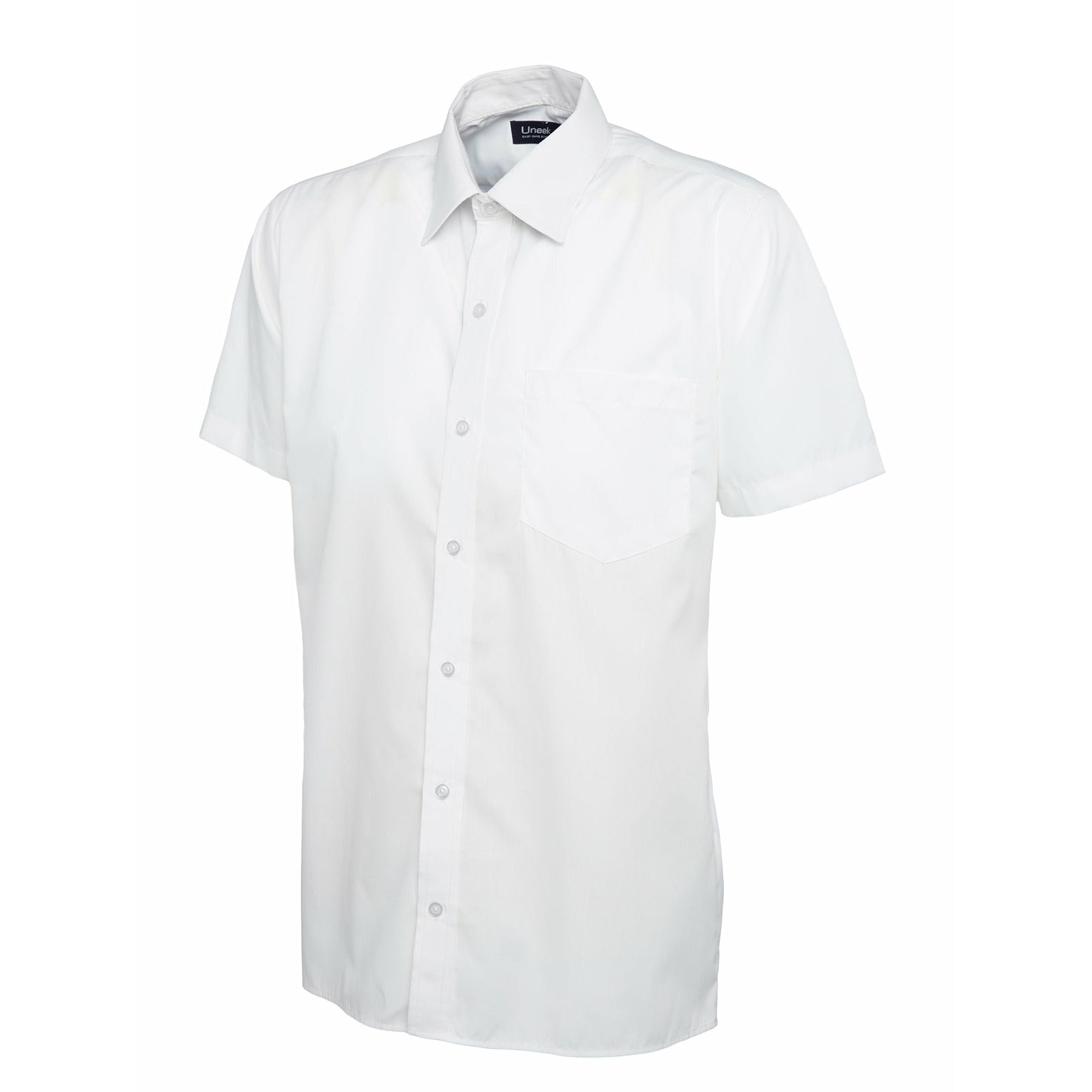 Mens Poplin Half Sleeve Shirt (14.5 - 16.5) - White