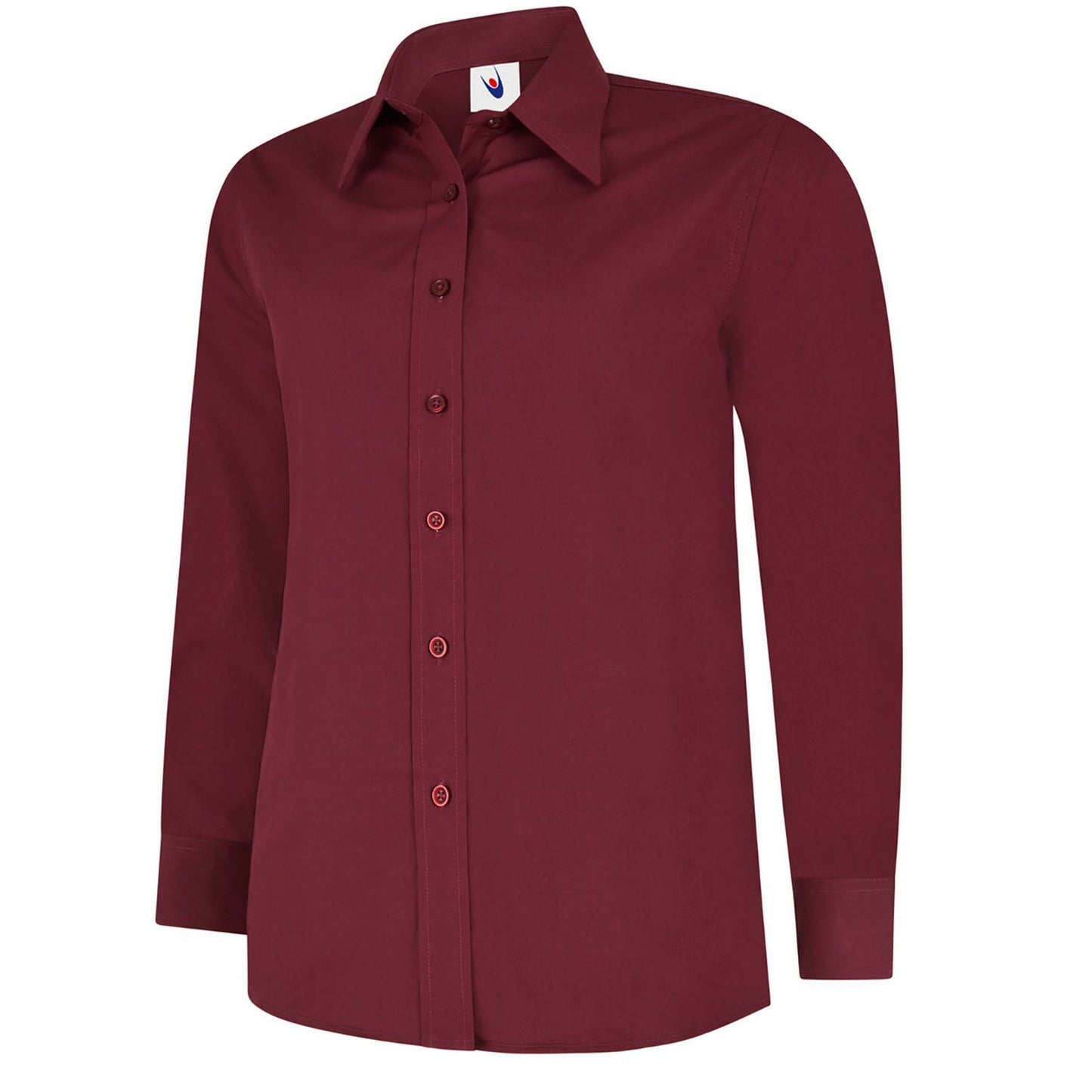 Ladies Poplin Full Sleeve Shirt - Burgundy