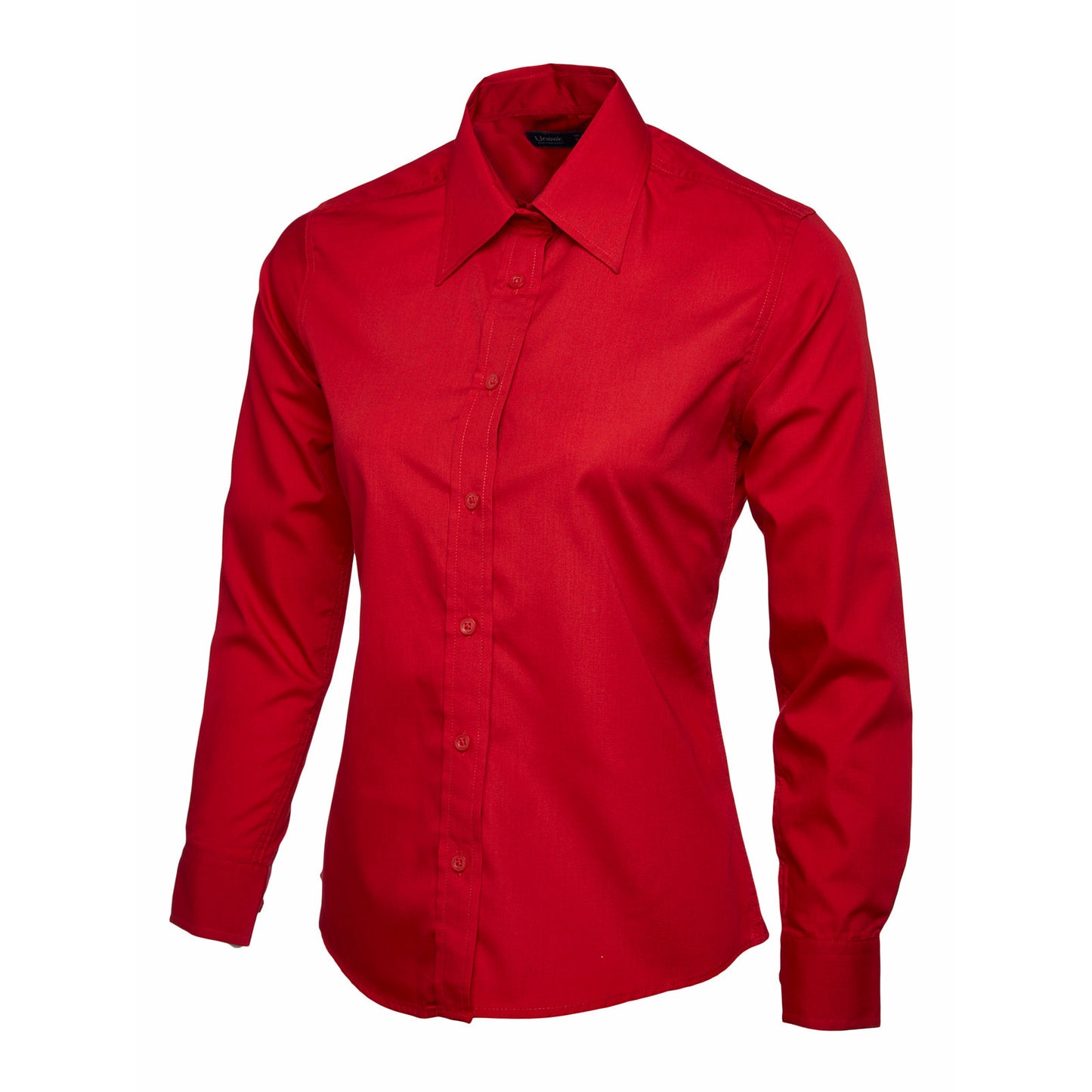 Ladies Poplin Full Sleeve Shirt - Red