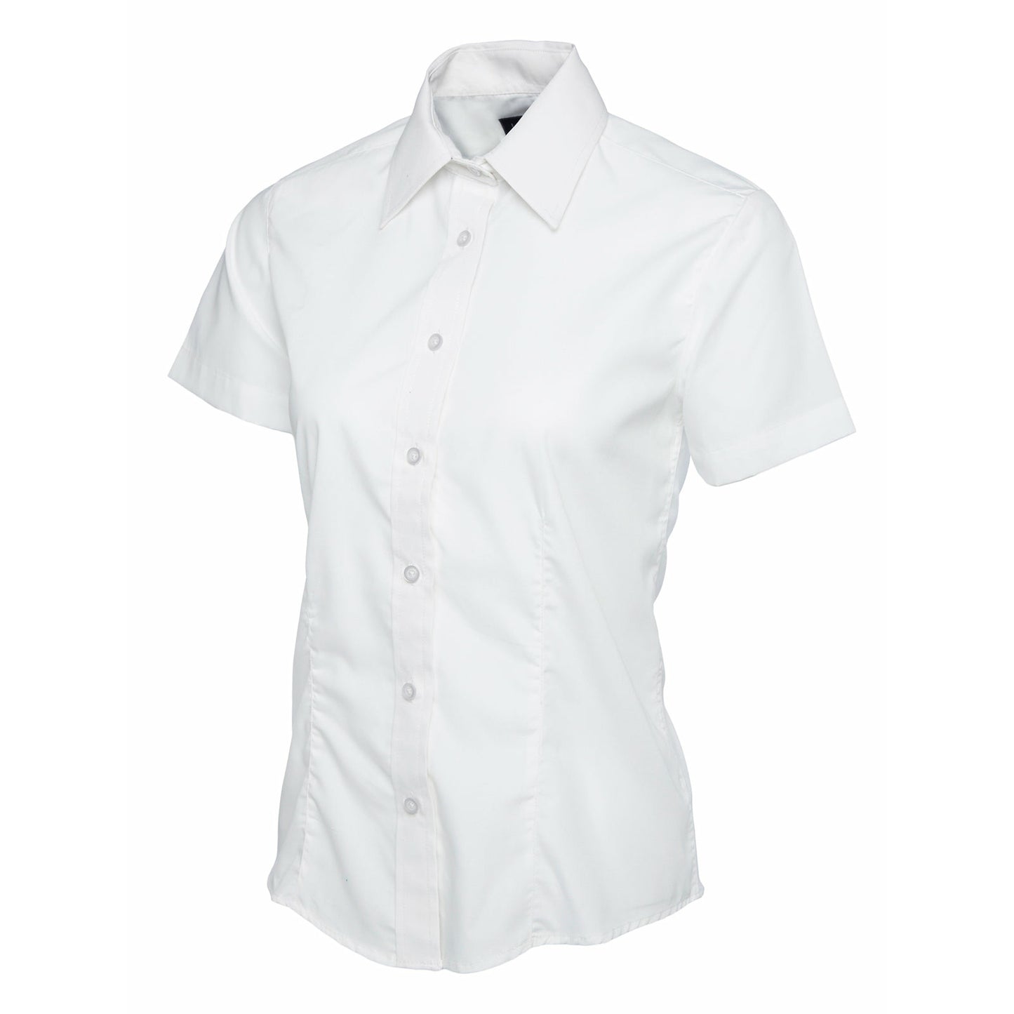 Ladies Poplin Half Sleeve Shirt - White