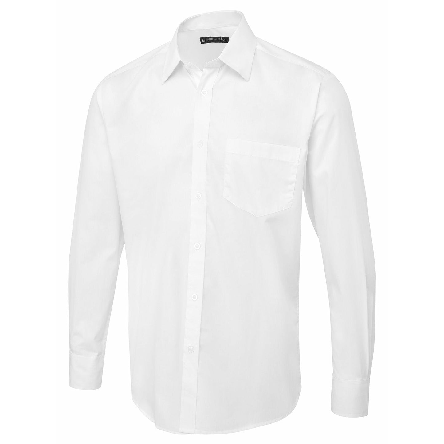 Men's Long Sleeve Poplin Shirt - White