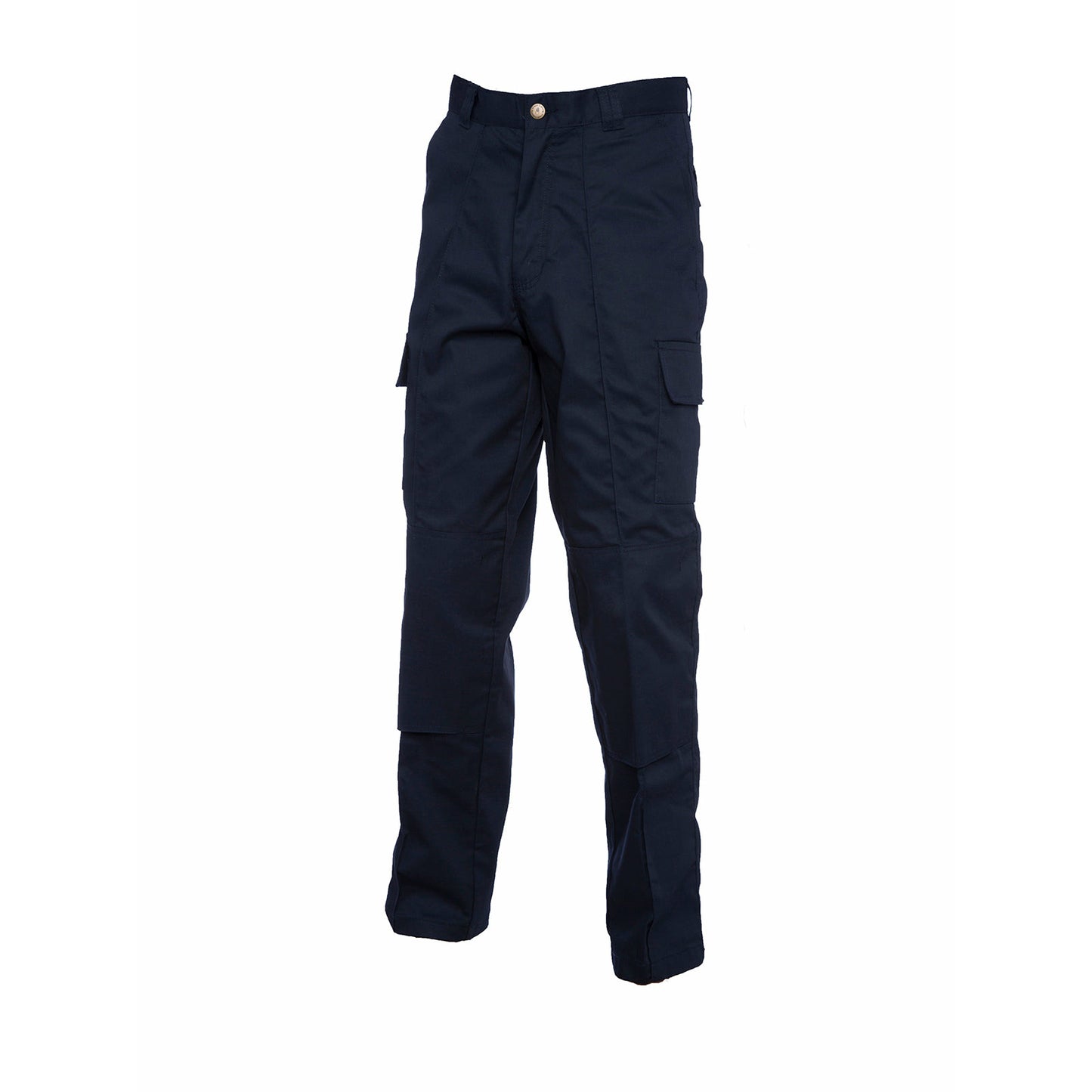 Cargo Trousers with Knee Pad Pockets Long Navy
