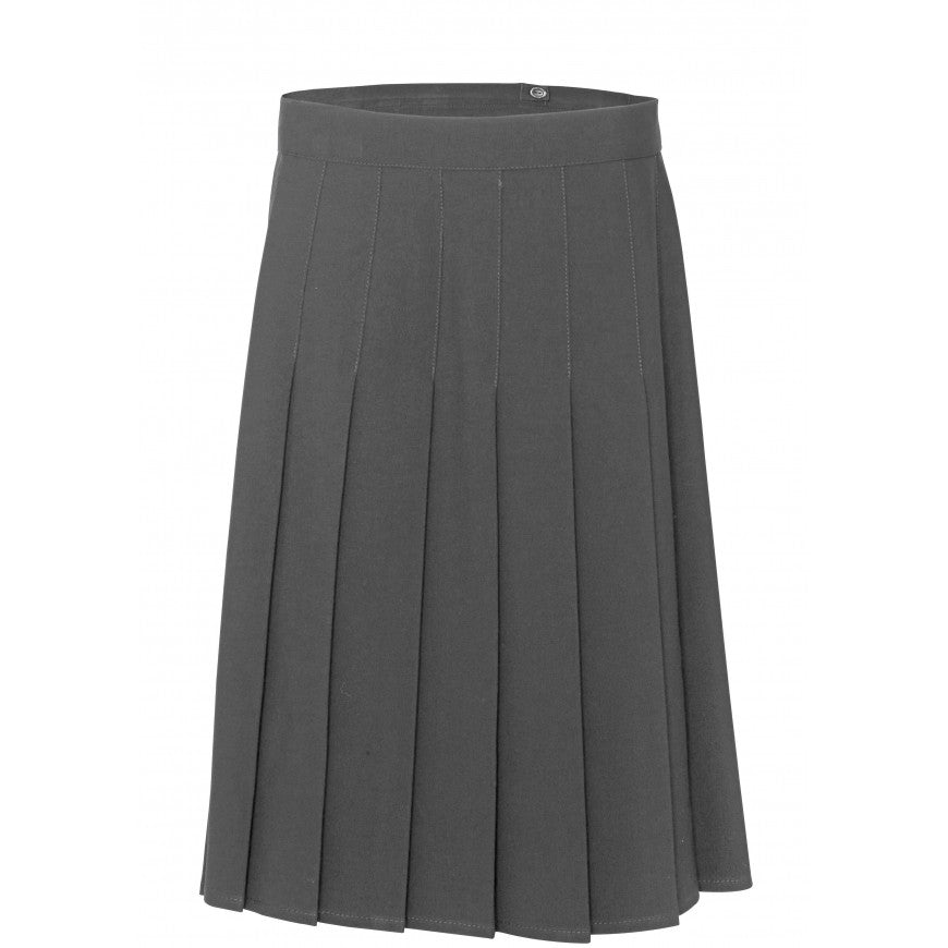 stitchdown pleat skirt grey