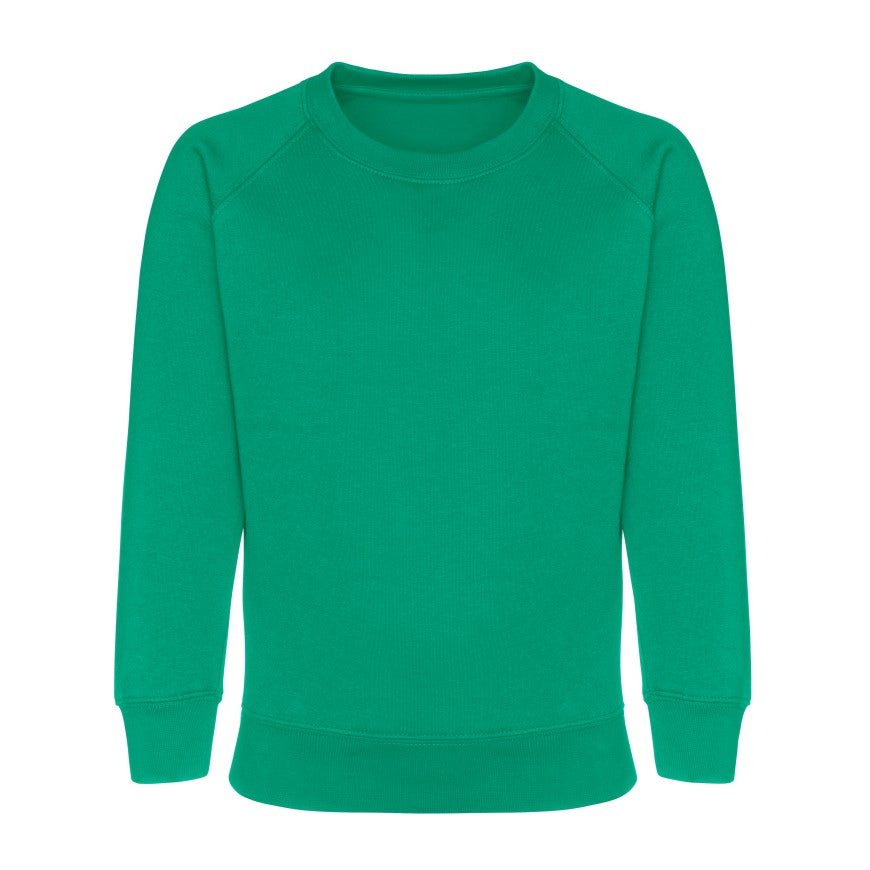 Sweatshirt - Age 2 - 14 - Plain - Jade Green