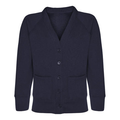 Sweatshirt Cardigan - Age 2 - 11 - Plain - Light Navy