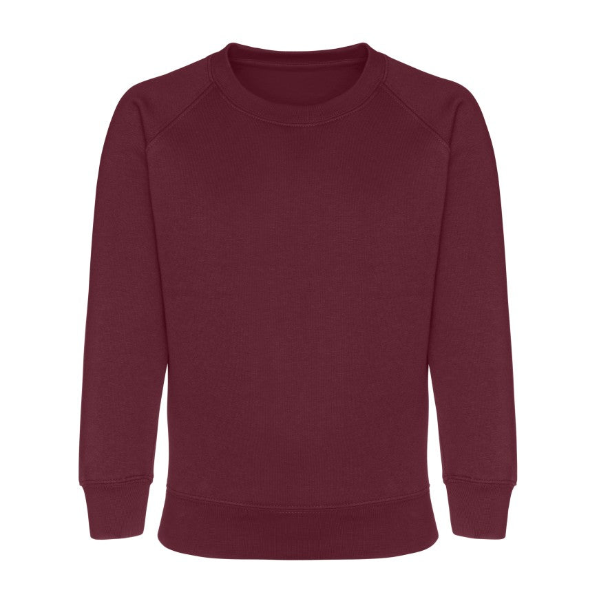 Sweatshirt - Age 2 - 14 - Plain - Maroon